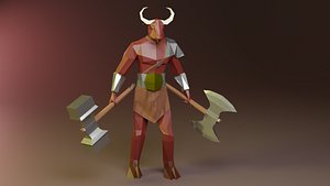 Minotaur Beast Greek mythology Gameready Rigged