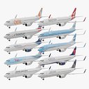 Colección de diseños de aviones de pasajeros Boeing 737-800