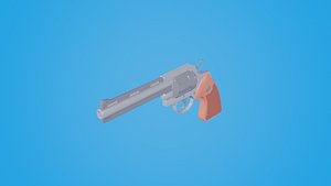 Revolver Gun with Bullet