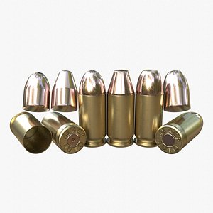 3D model 45 ACP AUTO Cartridge