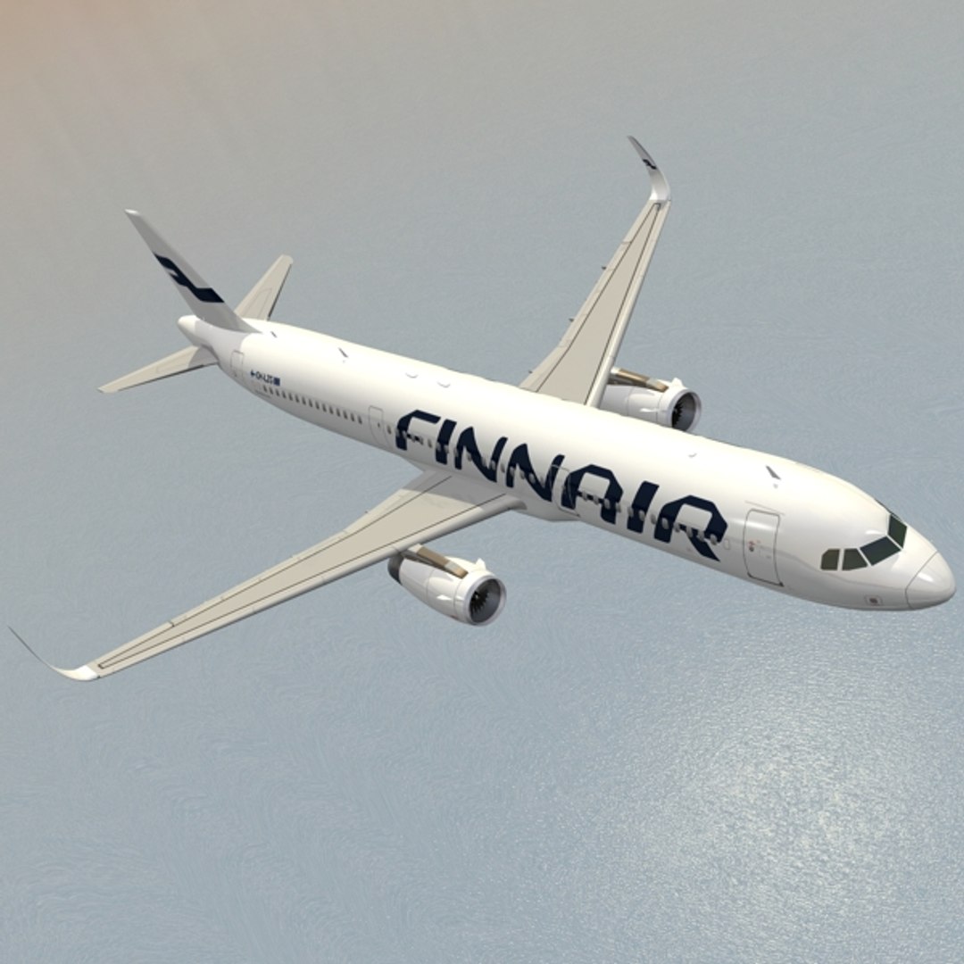 Sharkleted Airbus A321neo Finnair 3d Model