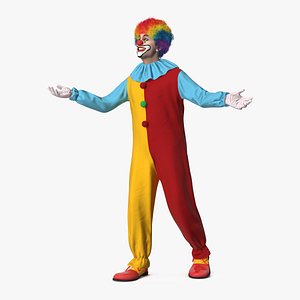 clown suit rigged fur 3D model