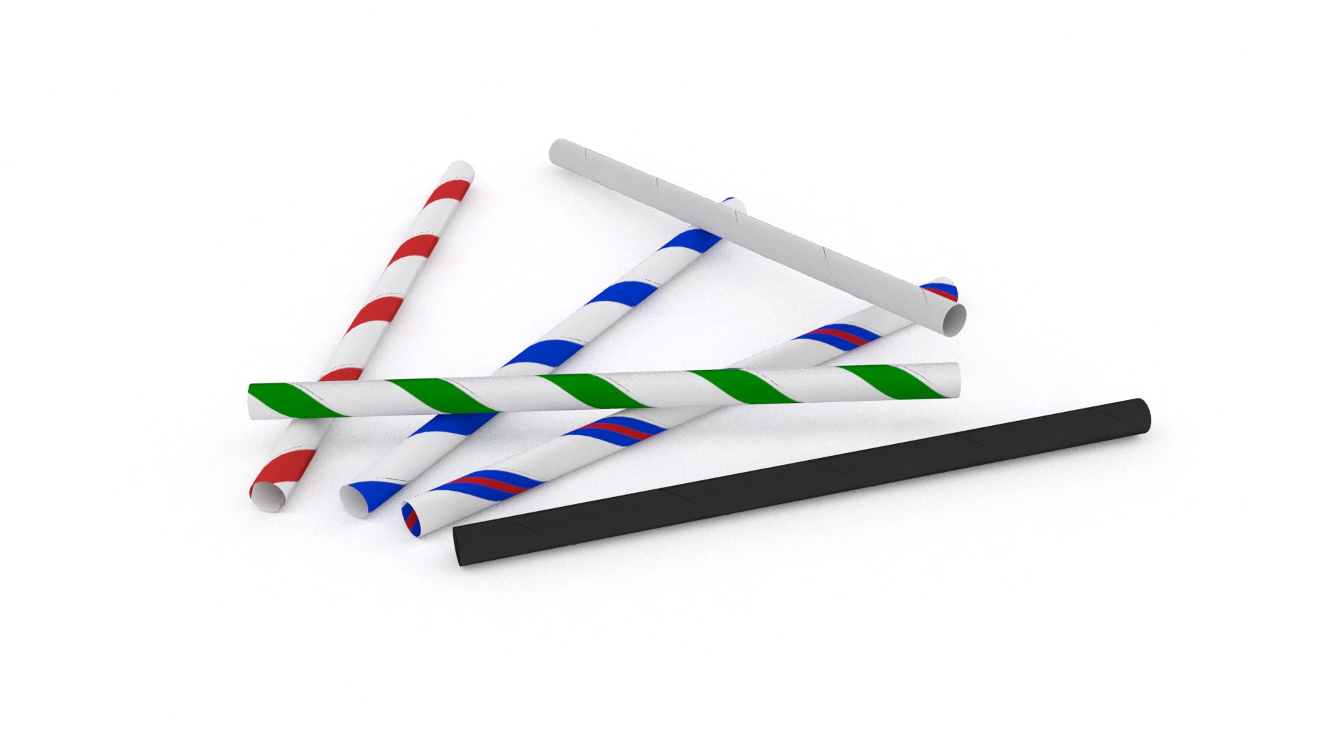 Paper Straws 3D Model - TurboSquid 1482441