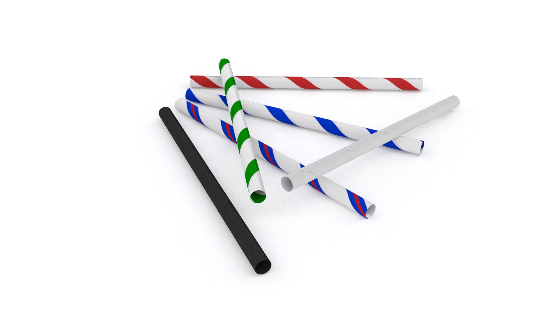 Paper Straws 3D Model - TurboSquid 1482441
