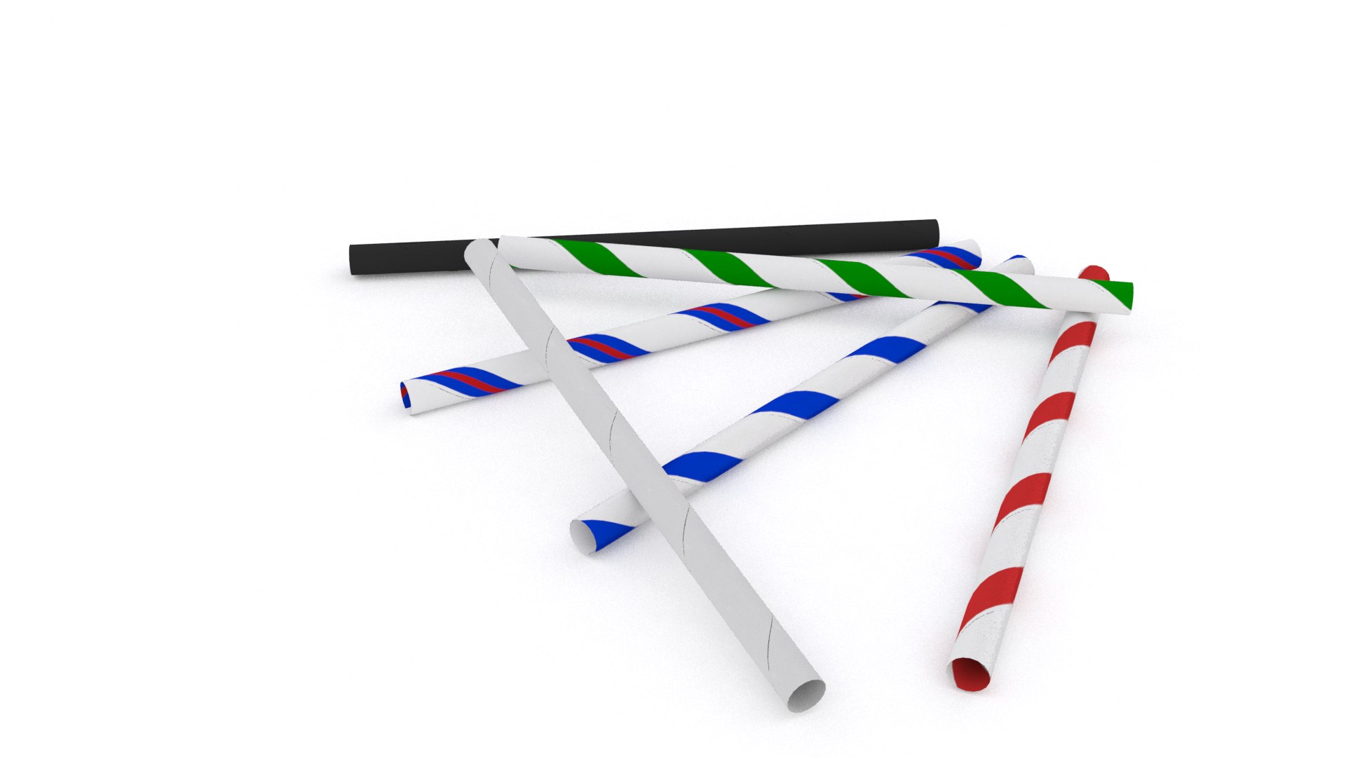 Paper Straws 3D Model - TurboSquid 1482441