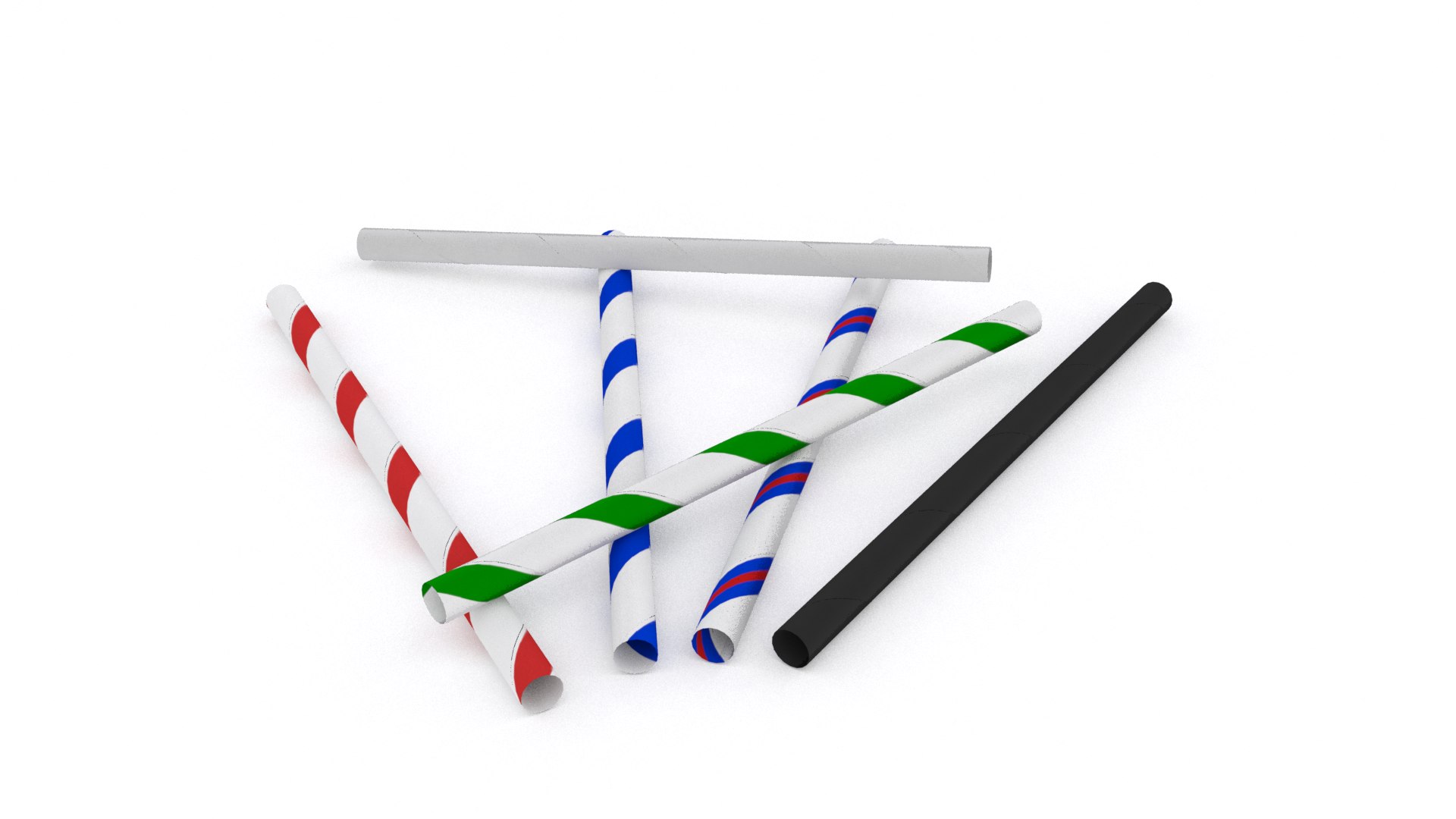 Paper Straws 3D Model - TurboSquid 1482441
