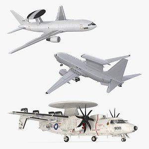 Rigged Spy Planes 3D Models Collection