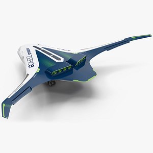 Airbus ZEROe Blended-Wing Body Rigged for Cinema 4D