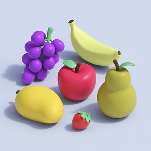 stylized fruit 3D model