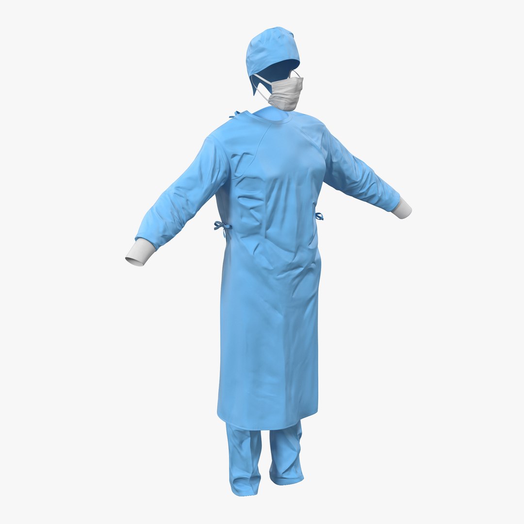 Surgeon Dress 10 3D model preview