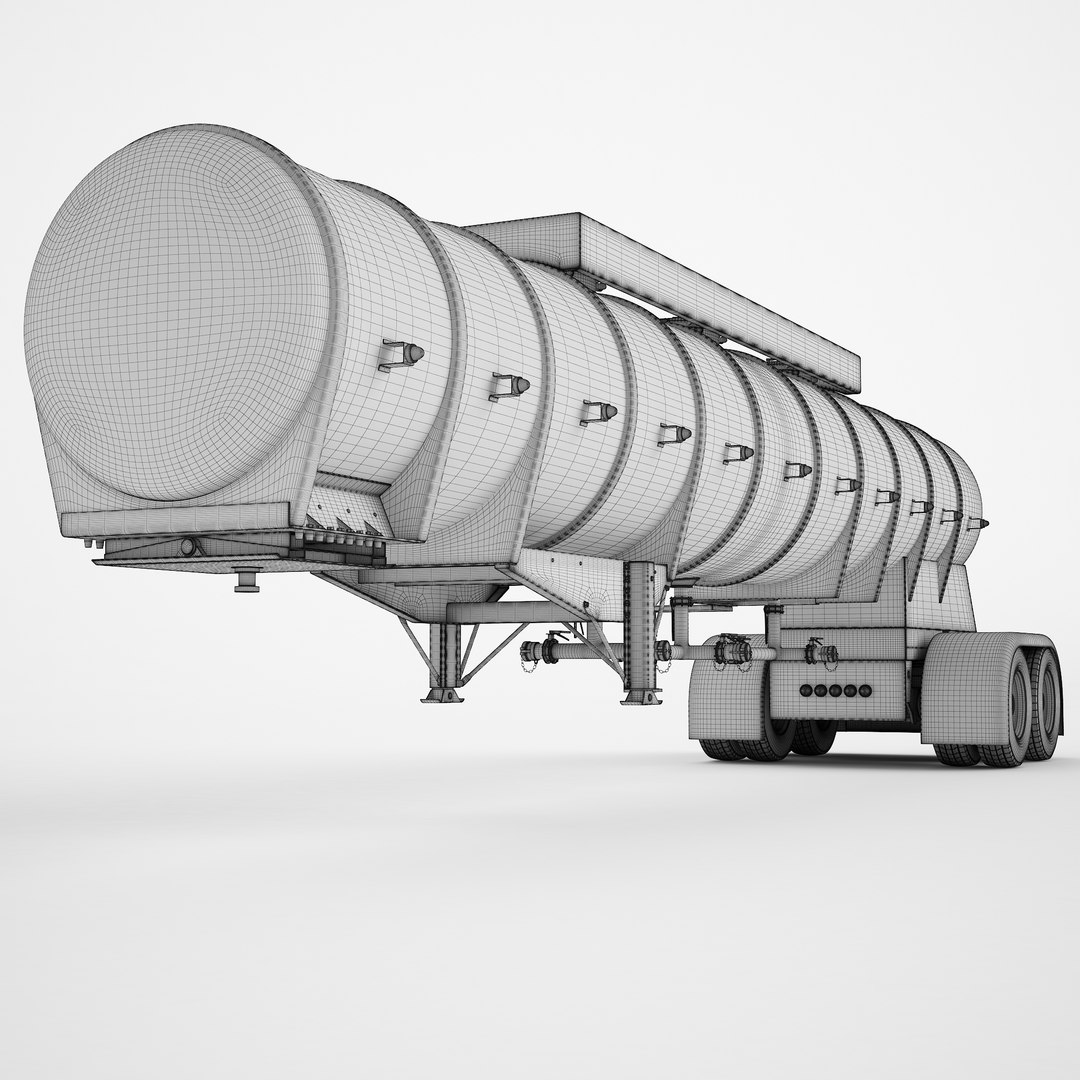 Fuel Tank Trailer 02 3D model TurboSquid 2182667