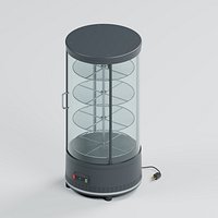 Revolving Countertop Cake Display with Glass Door and Shelves
