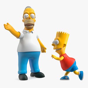 3D Rigged Simpson Characters Collection