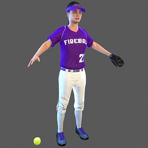 softball ball 3D model