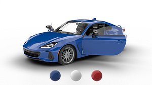 3D Subaru BRZ 2022 HQ 3d model model