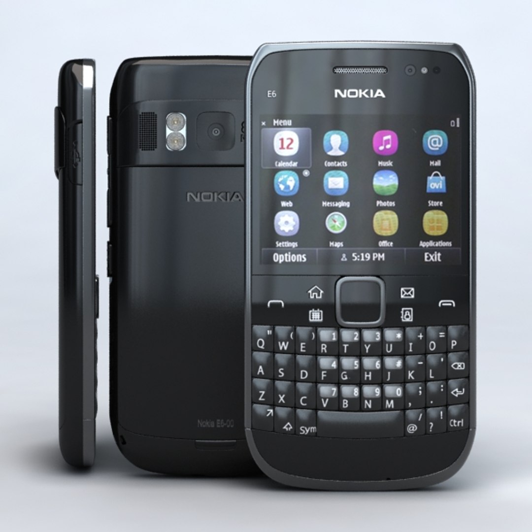 3d Model Nokia E6-00 Black