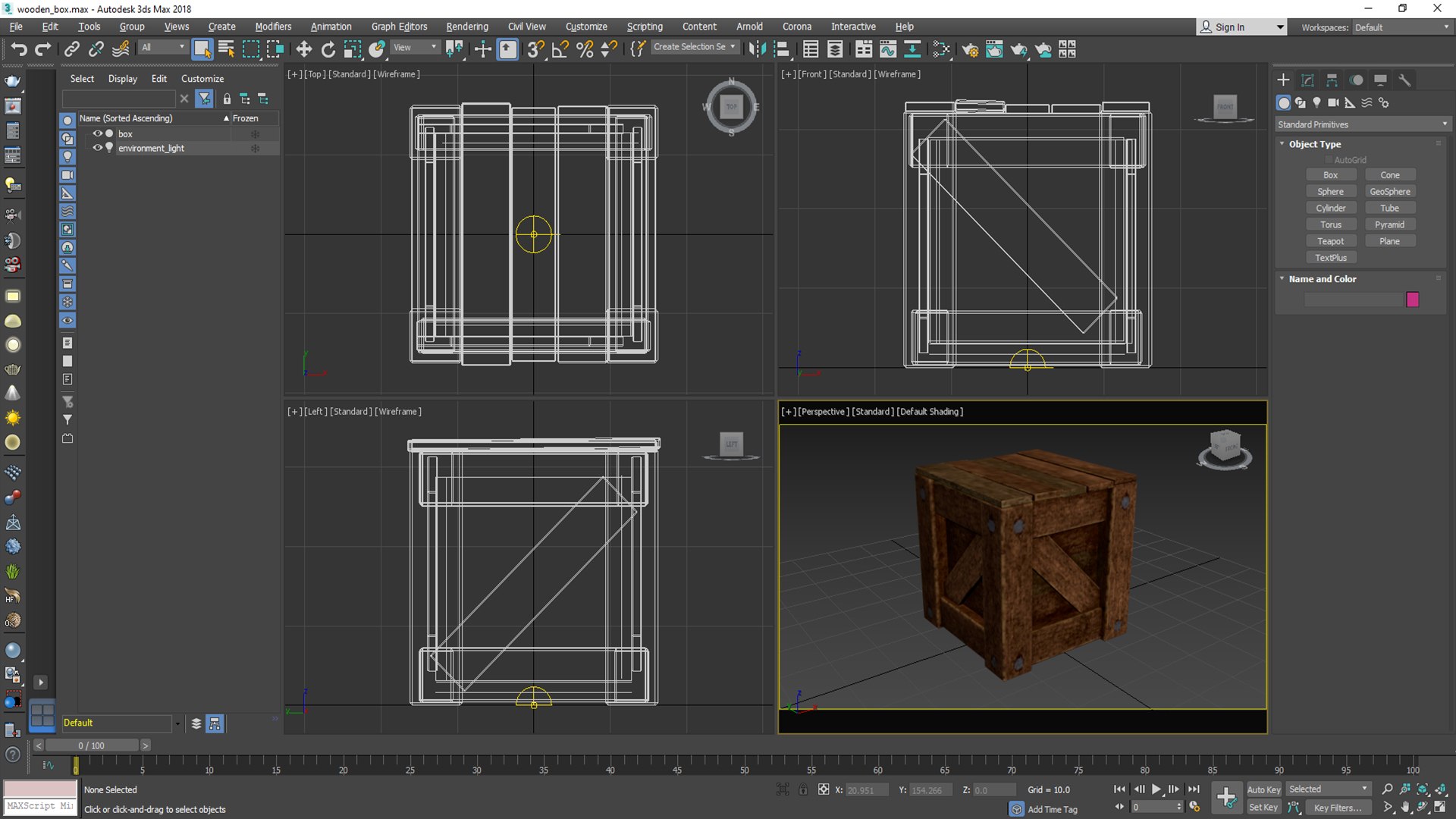 3D wooden box model - TurboSquid 1559155