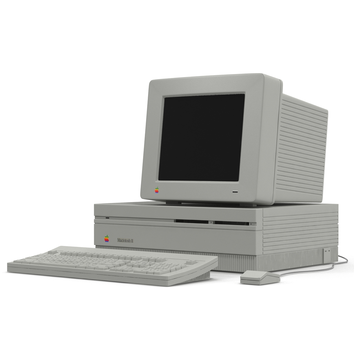 apple macintosh ii 3d model