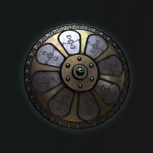 3d model fantasy medieval shield