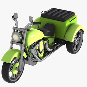 cartoon motorized tricycle 3ds