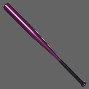 PBR Baseball Bat Pink 3D model