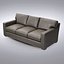 Crate and Barrel - Axis Leather 3-Seat Queen Sleeper Sofa