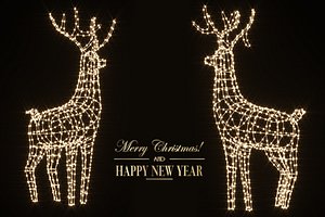 New Year deer 3D