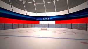 interior ice hockey arena 3D model