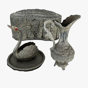 3d model silverware silver