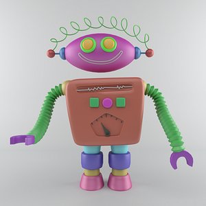 cartoon robot 3D