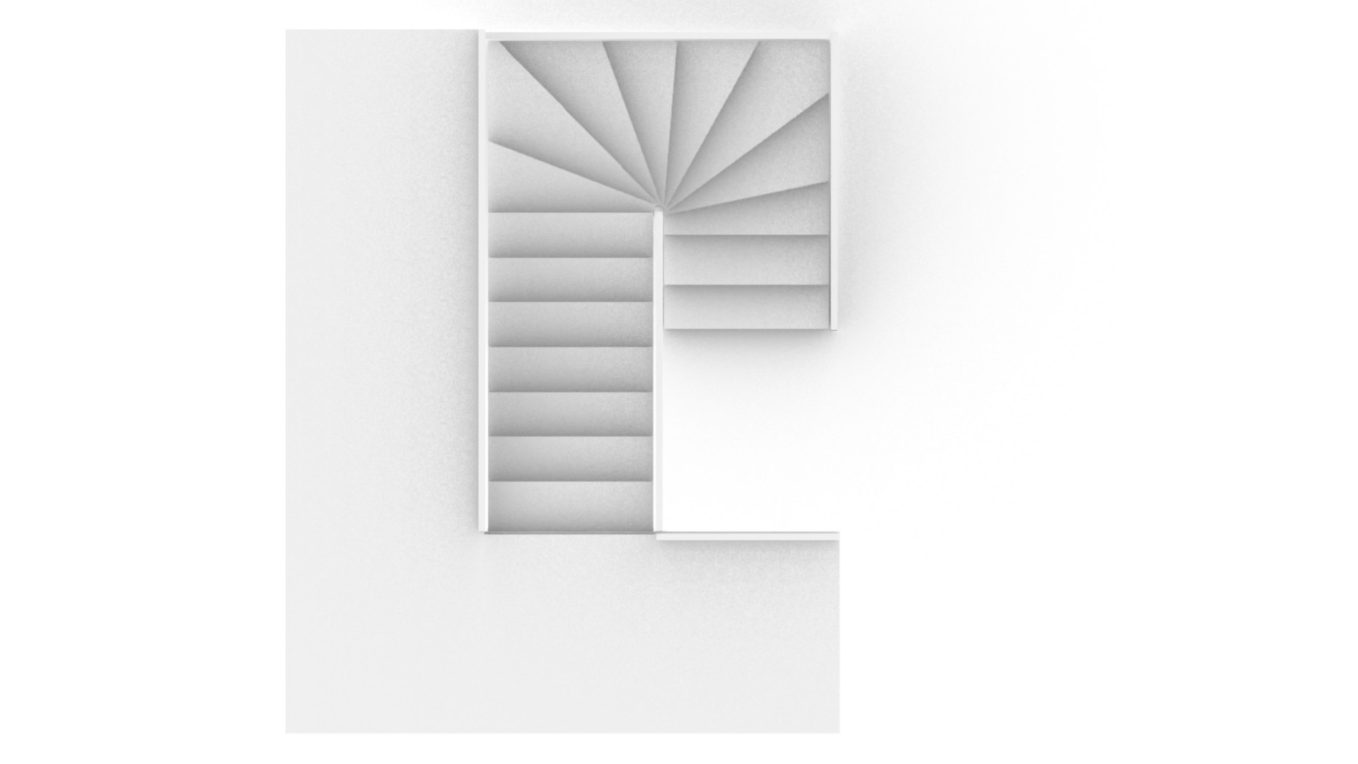 3D Model U Stairs - TurboSquid 2291904