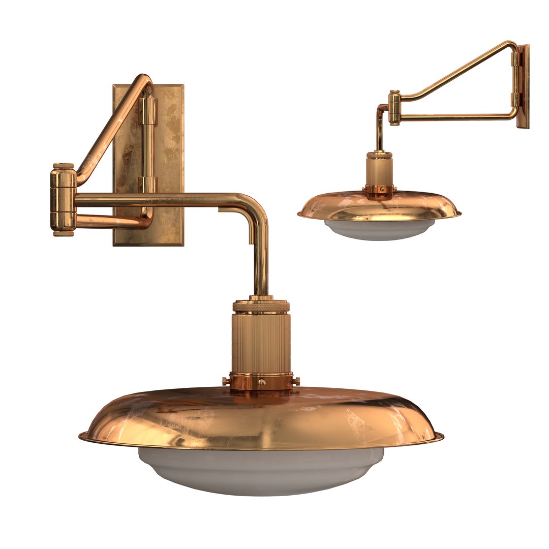 3D OSCAR SCONCE METAL SHADE model - TurboSquid 2152321