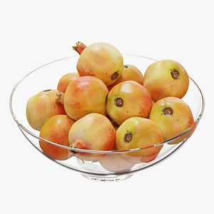 3D Glass footed fruit bowl set 22