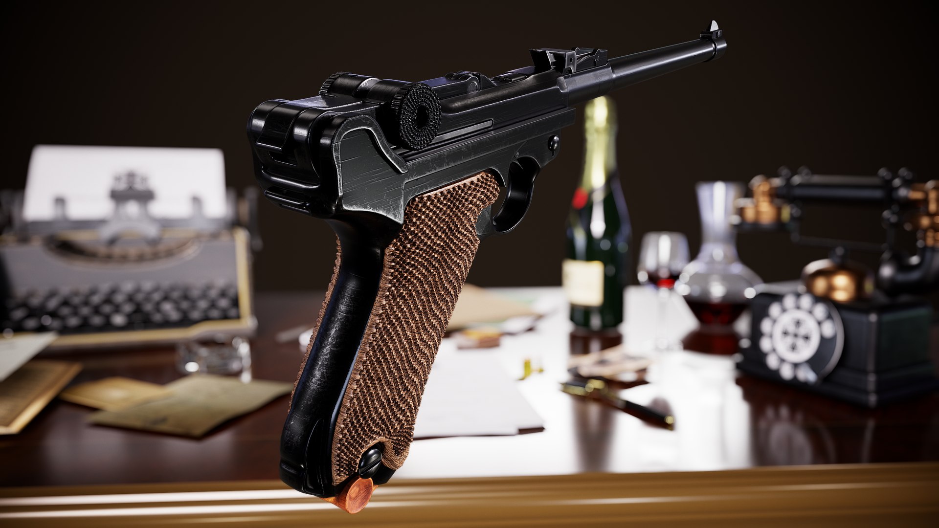 3D Artillery Luger LP08 Pistol Model - TurboSquid 1761655