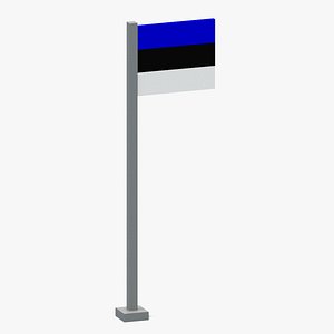 3D Estonia Flag model