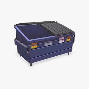 3D Dumpster Low-poly PBR model