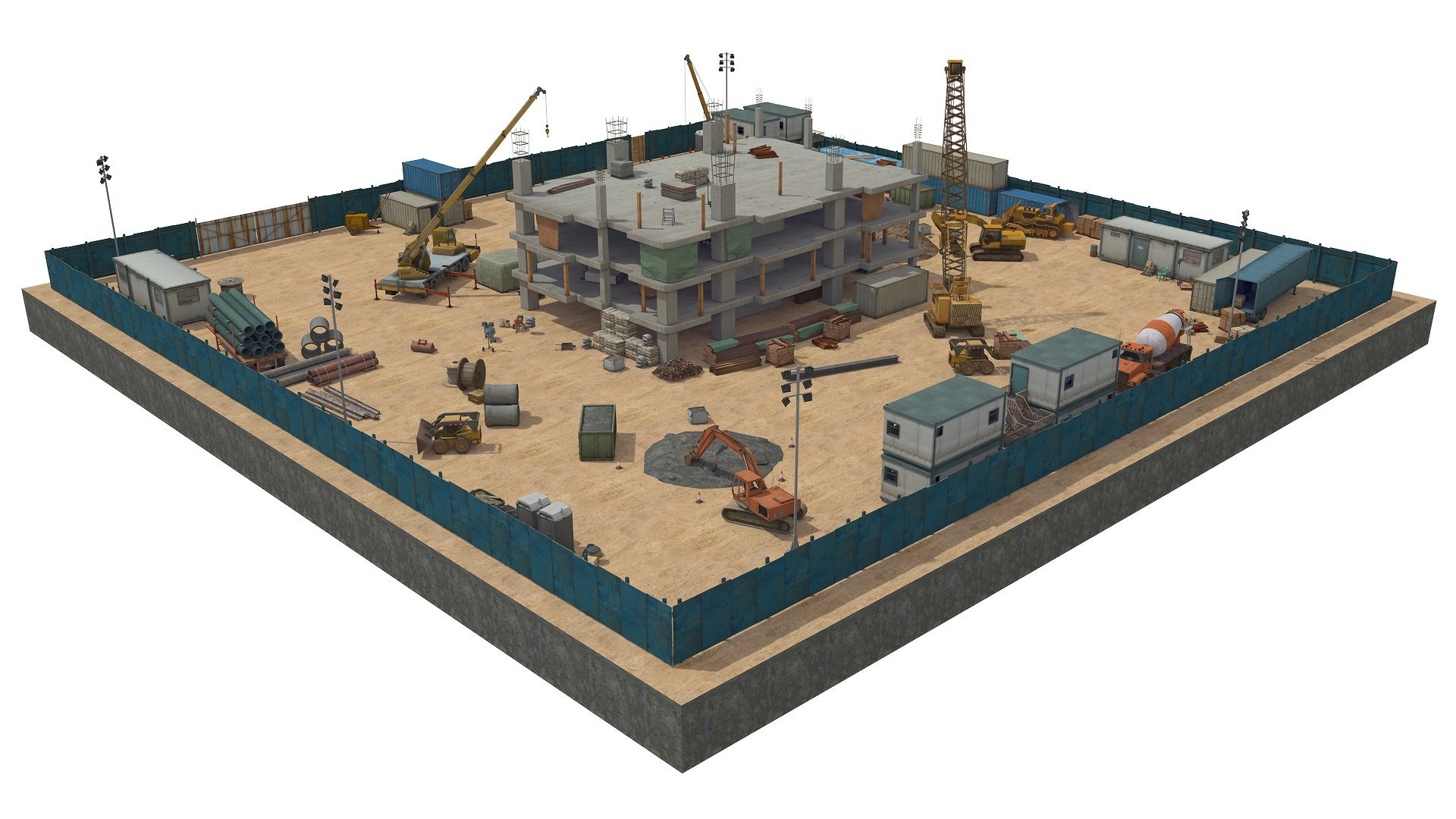 3D 3 Construction Scenes - TurboSquid 1509835