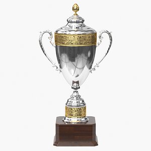 realistic trophy cup 8 3D model