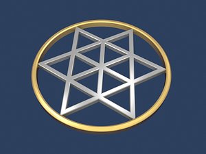 3D star david circle model