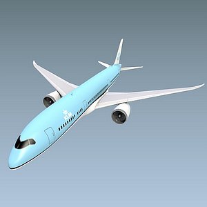 Boeing 787-9 lowpoly jetliner