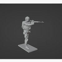 Figures a standing soldier with SVD STL