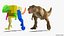 tyrannosaurus rex running animal 3D model