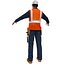rigged worker biped man 3d max
