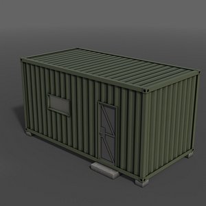 3D model PBR Container House AA 20ft V4