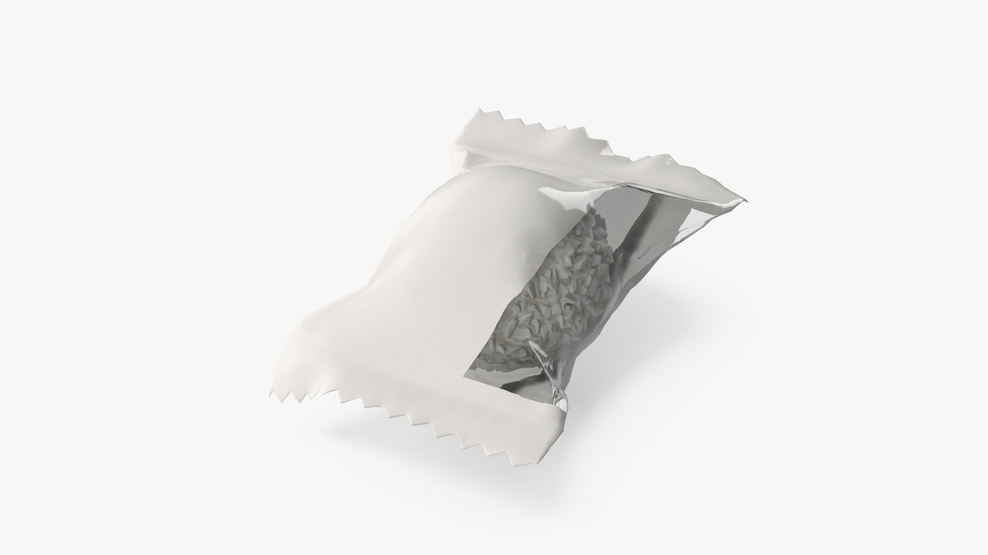 White Chocolate Candy Ball in Wrapper 3D model preview
