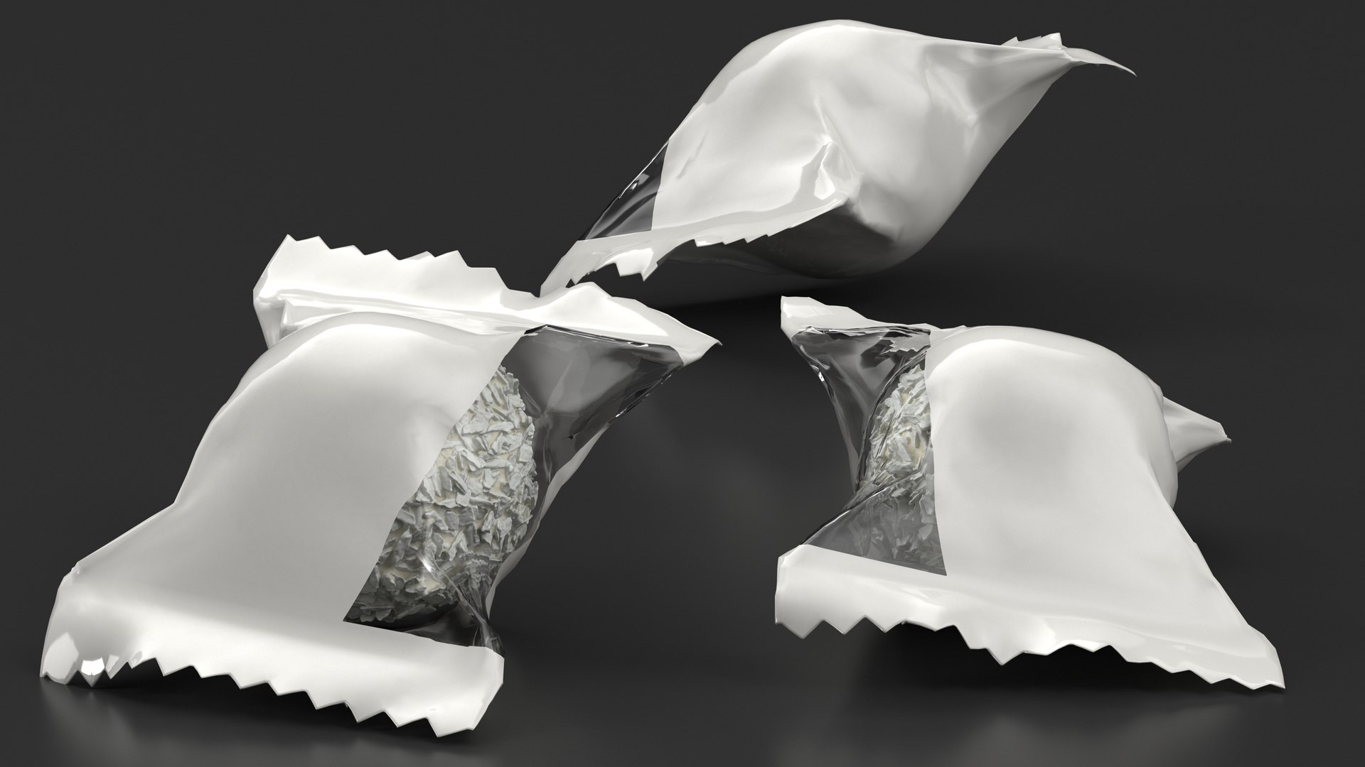 3D White Chocolate Candy Ball In Wrapper Model - TurboSquid 2202493