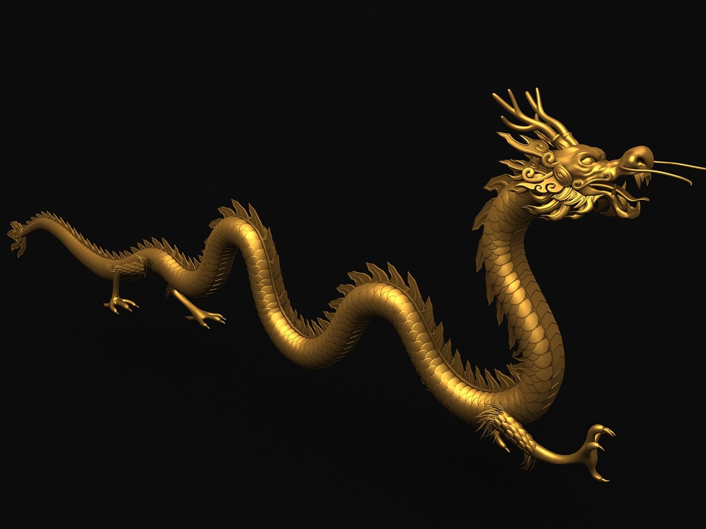 3d Model Ancient Dragon Chinese