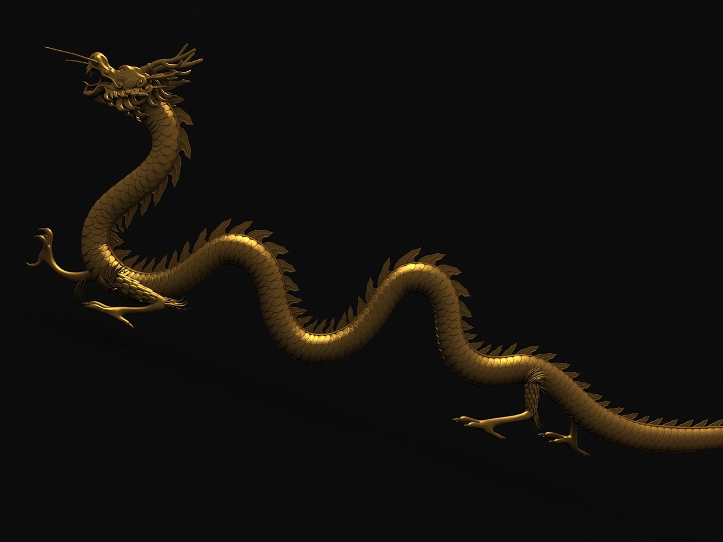 3d Model Ancient Dragon Chinese