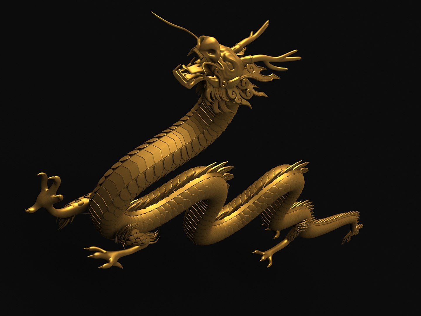 3d Model Ancient Dragon Chinese