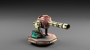 machine gun 3d obj